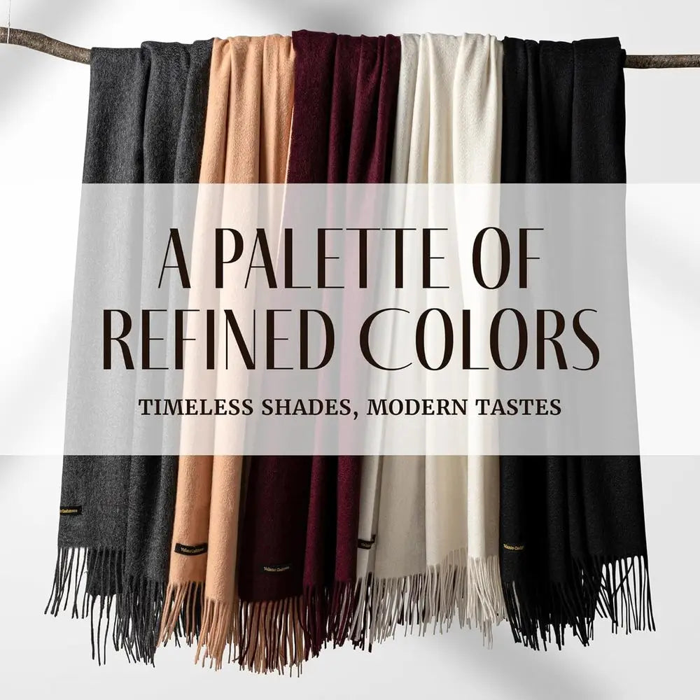 100% Cashmere Throw Blanket with Fringe