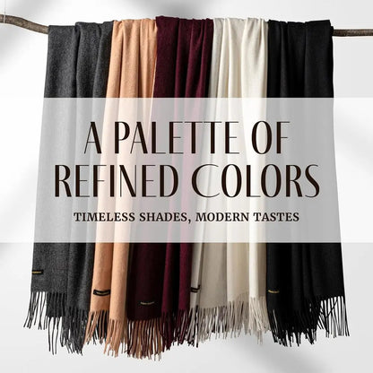 100% Cashmere Throw Blanket with Fringe