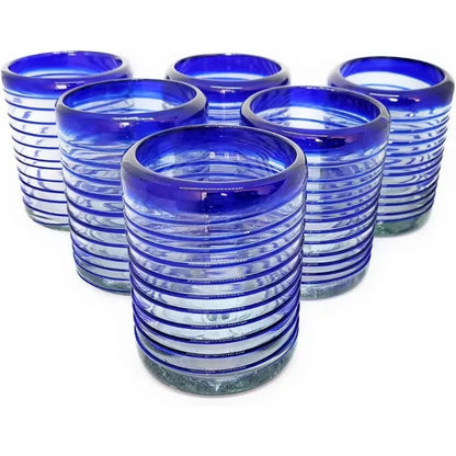 Cobalt Blue Recycled Glass Pitcher