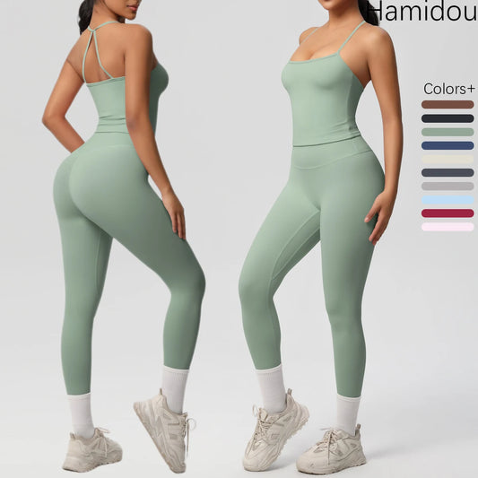 Halter Yoga Top Set Fitness Suit