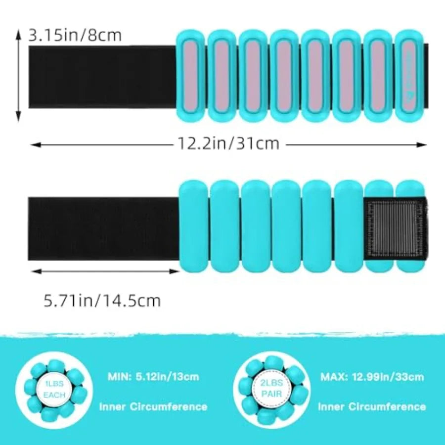 Adjustable Wrist Ankle Weights 2Pack