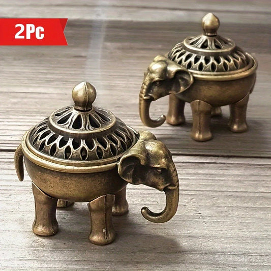 2pcs Elephant Incense Burners