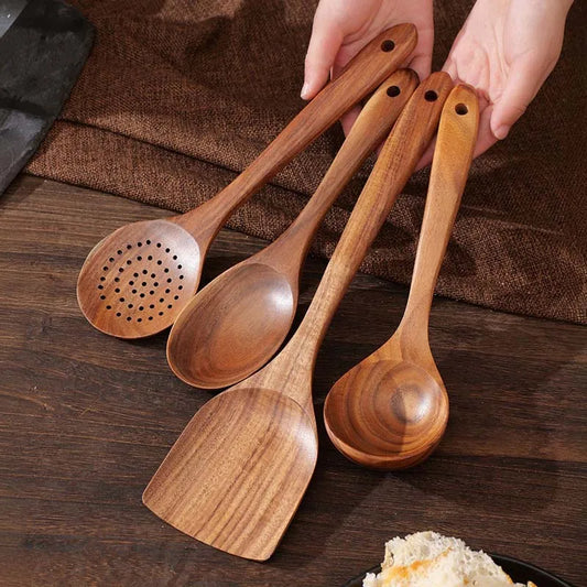 5-Piece Wooden Kitchen Utensils Set