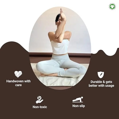 Premium Hand-Woven Organic Cotton Yoga Mat