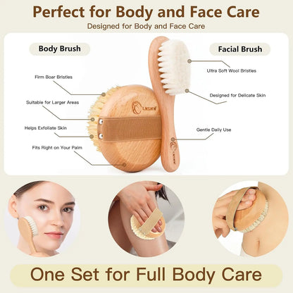 Dry Brushing Body Brush Set