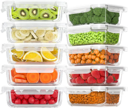 10-Pc Glass Food Storage Containers