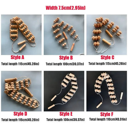 Wooden Massage Roller Rope
