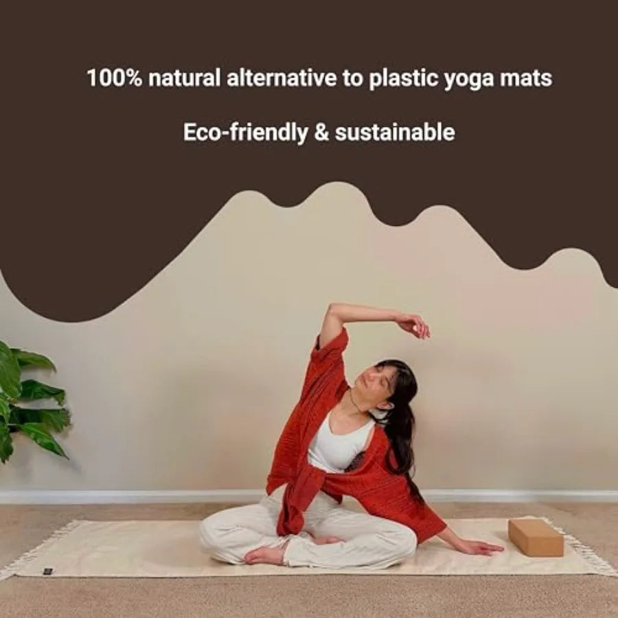 Premium Hand-Woven Organic Cotton Yoga Mat