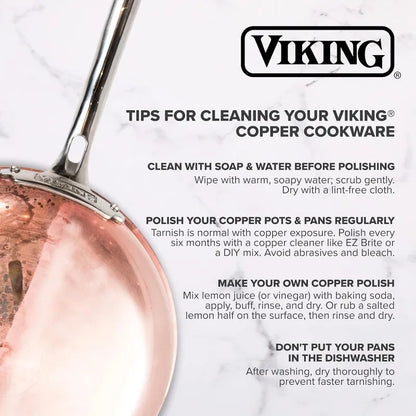 Pots and Pans Set, 10 Piece Copper