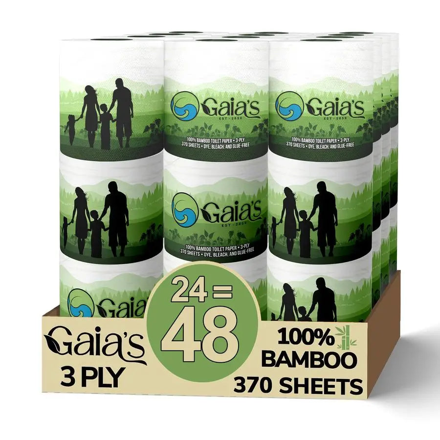 Soft Organic Bamboo Toilet Paper 24 Rolls