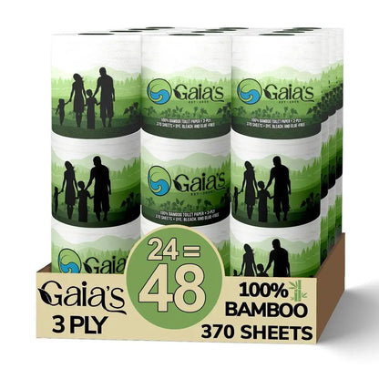 Soft Organic Bamboo Toilet Paper 24 Rolls