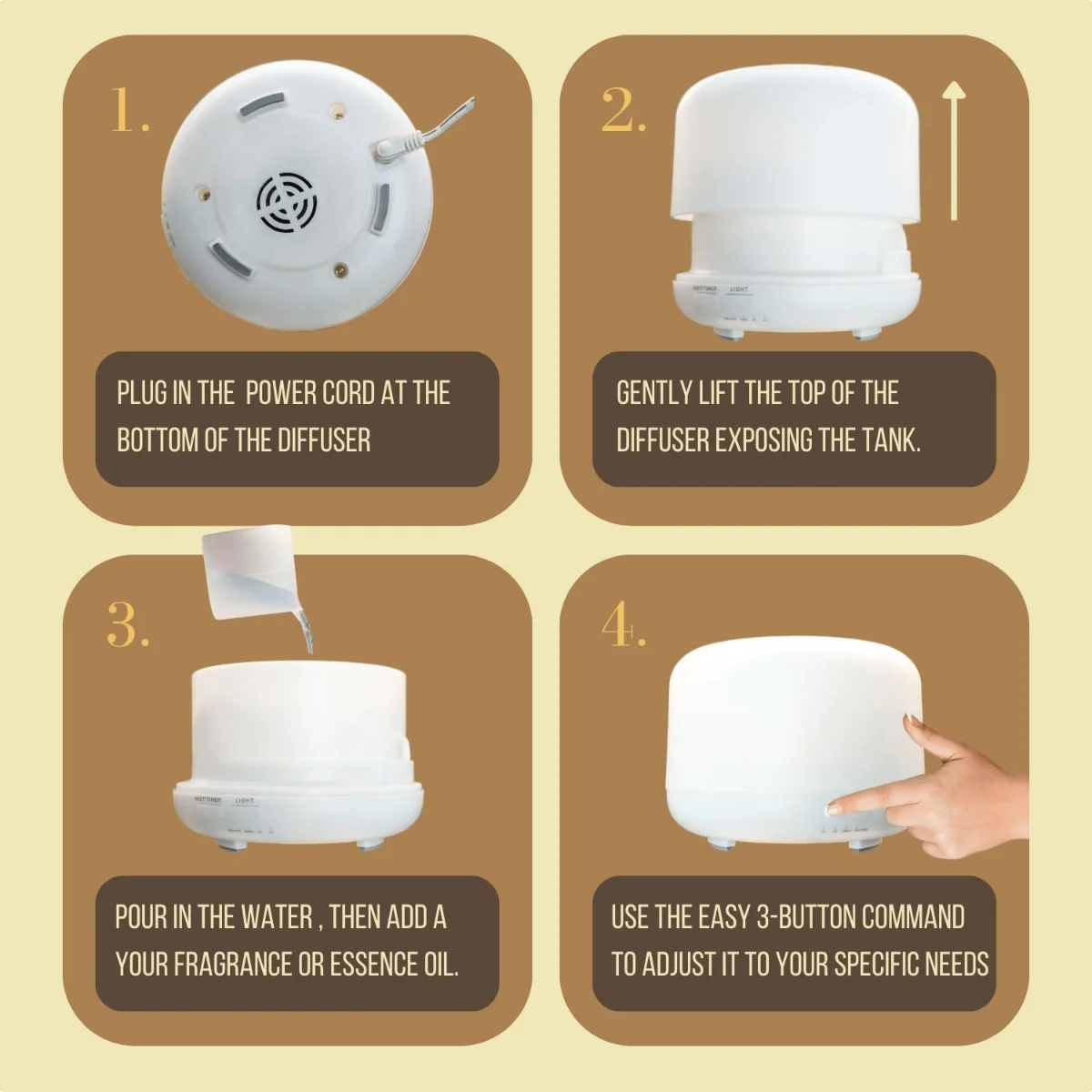 Smart Aromatherapy Diffuser with 7-Color LED