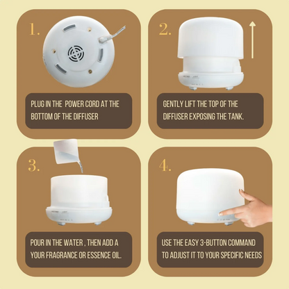 Smart Aromatherapy Diffuser with 7-Color LED
