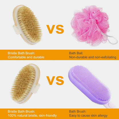 Wooden Detachable Body Shower Brush,15-Inch