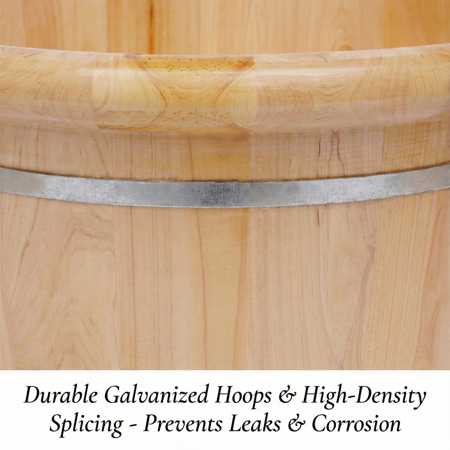 Wood Foot Bath Basin Massager