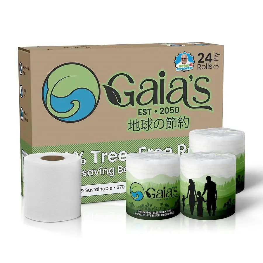 Soft Organic Bamboo Toilet Paper 24 Rolls