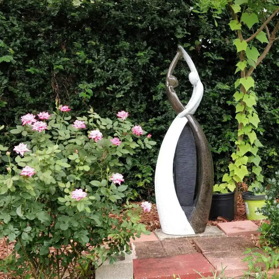 Graceful Dancing Couple Outdoor Fountain 57"
