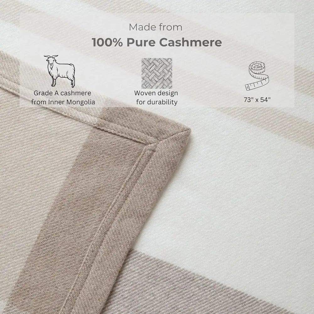 100% Pure Cashmere Throw Blanket