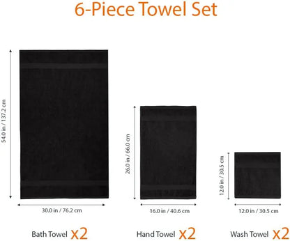 100% Cotton Bathroom Towel Set