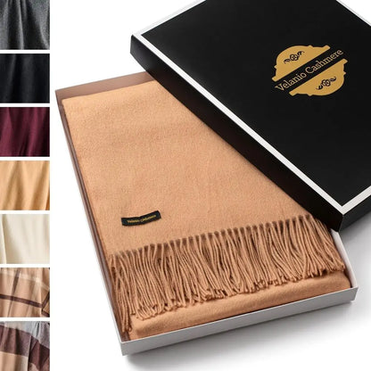 100% Cashmere Throw Blanket with Fringe