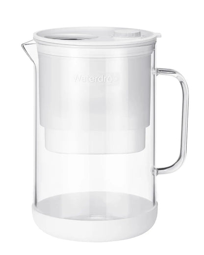 10-Cup Large Glass Water Filter Pitcher