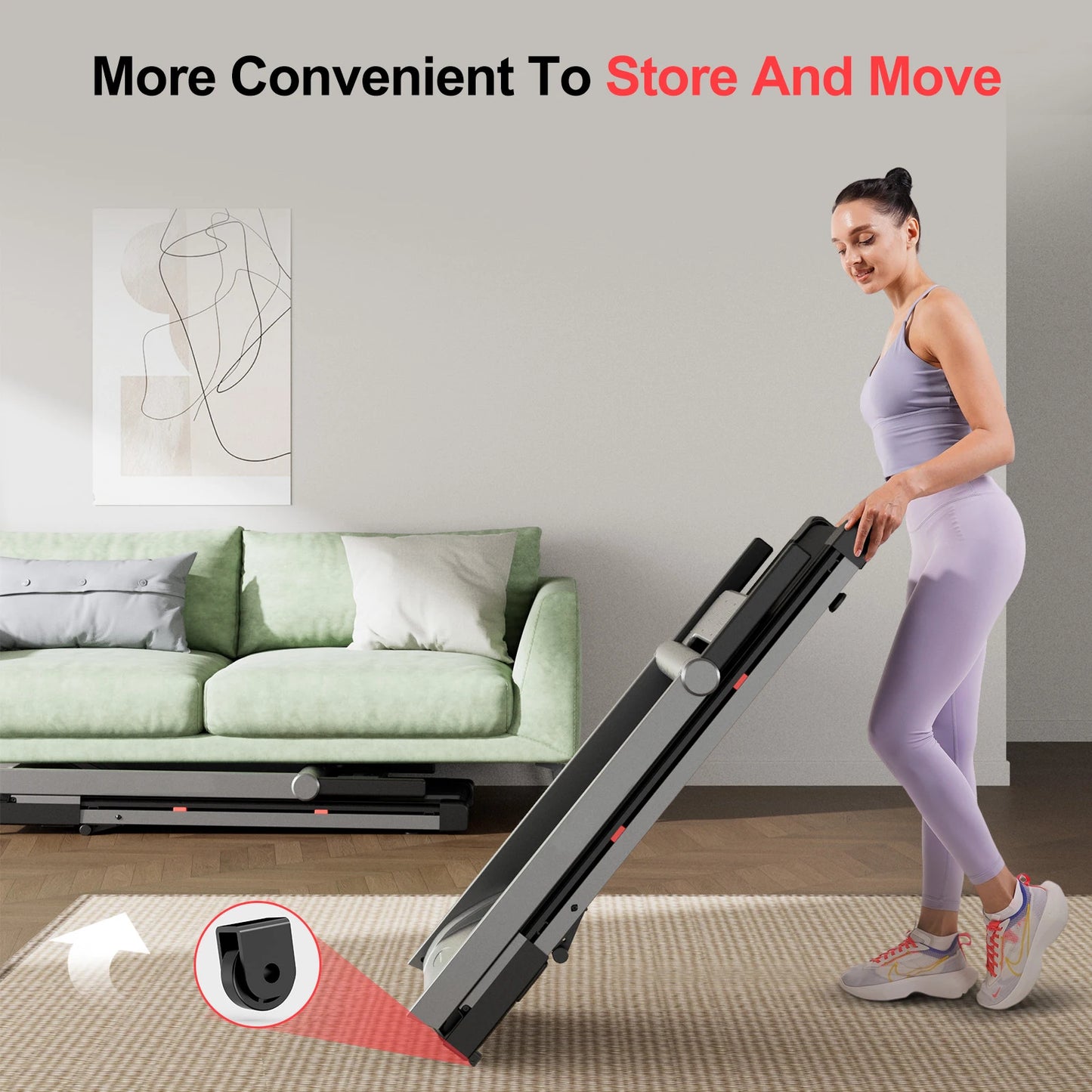 3.5HP Foldable Incline Home Treadmill