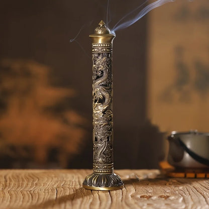 Incense Burner Buddha Heart Sutra Dragon