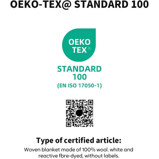 100% Wool Blanket, 62x86 Inches