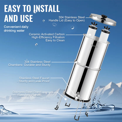 Gravity-fed Water Filter System
