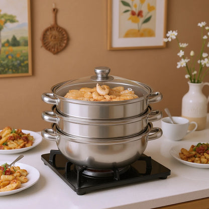 3-Tier Stainless Steel Steamer