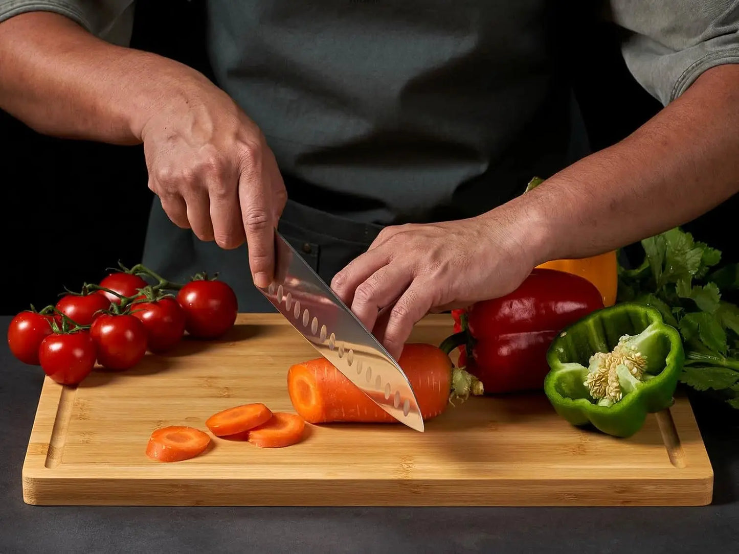 Large Bamboo Cutting Board with Handles
