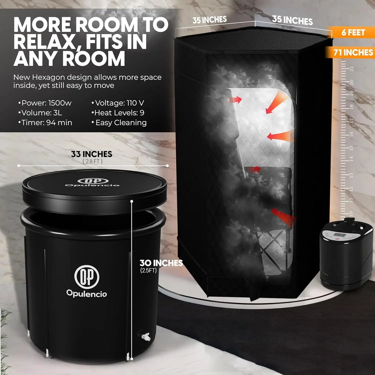 Portable Sauna and Cold Plunge Combo