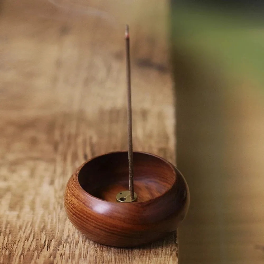 Exquisite wooden plug-in incense burner - suitable for Buddhist worship, family tea rooms, desktop decoration - ideal gift