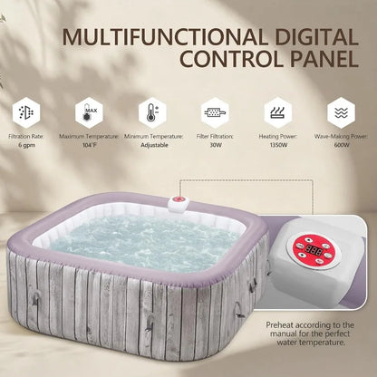 UHOMEPRO Inflatable Hot Tub Spa Set