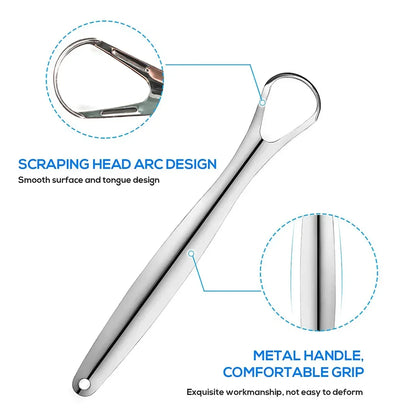 3pcs Stainless Steel Tongue Scraper