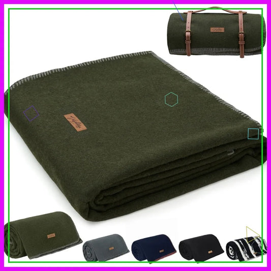 100% Wool Blanket, 62x86 Inches