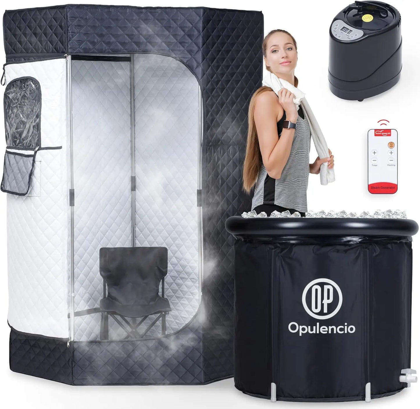 Portable Sauna and Cold Plunge Combo
