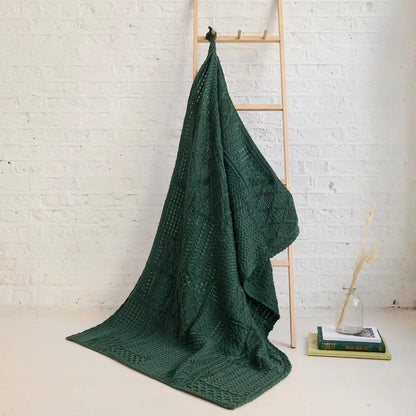 Patchwork Blanket, 100% Merino Wool