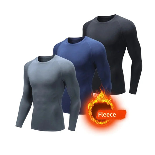 Mens Winter Fleece Compression Thermal Top