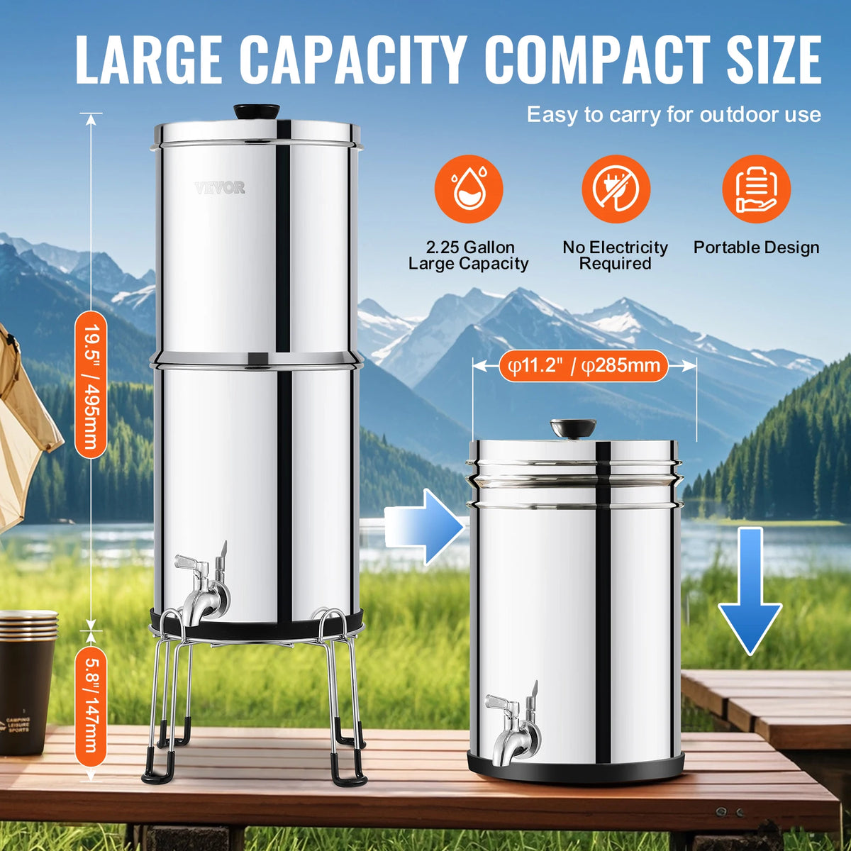 Gravity-fed Water Filter System