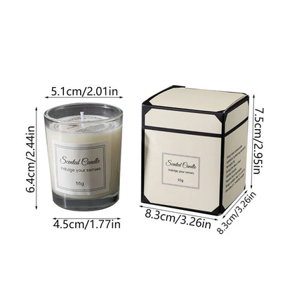 Aromatherapy Candle Glass Handmade Soy Wax Smokeless