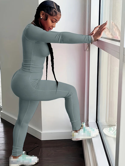 Women Long sleeves  and Legging Set