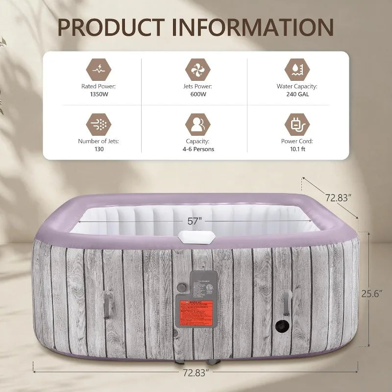 UHOMEPRO Inflatable Hot Tub Spa Set