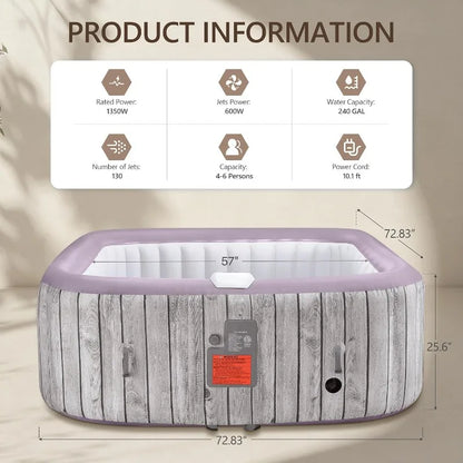 UHOMEPRO Inflatable Hot Tub Spa Set