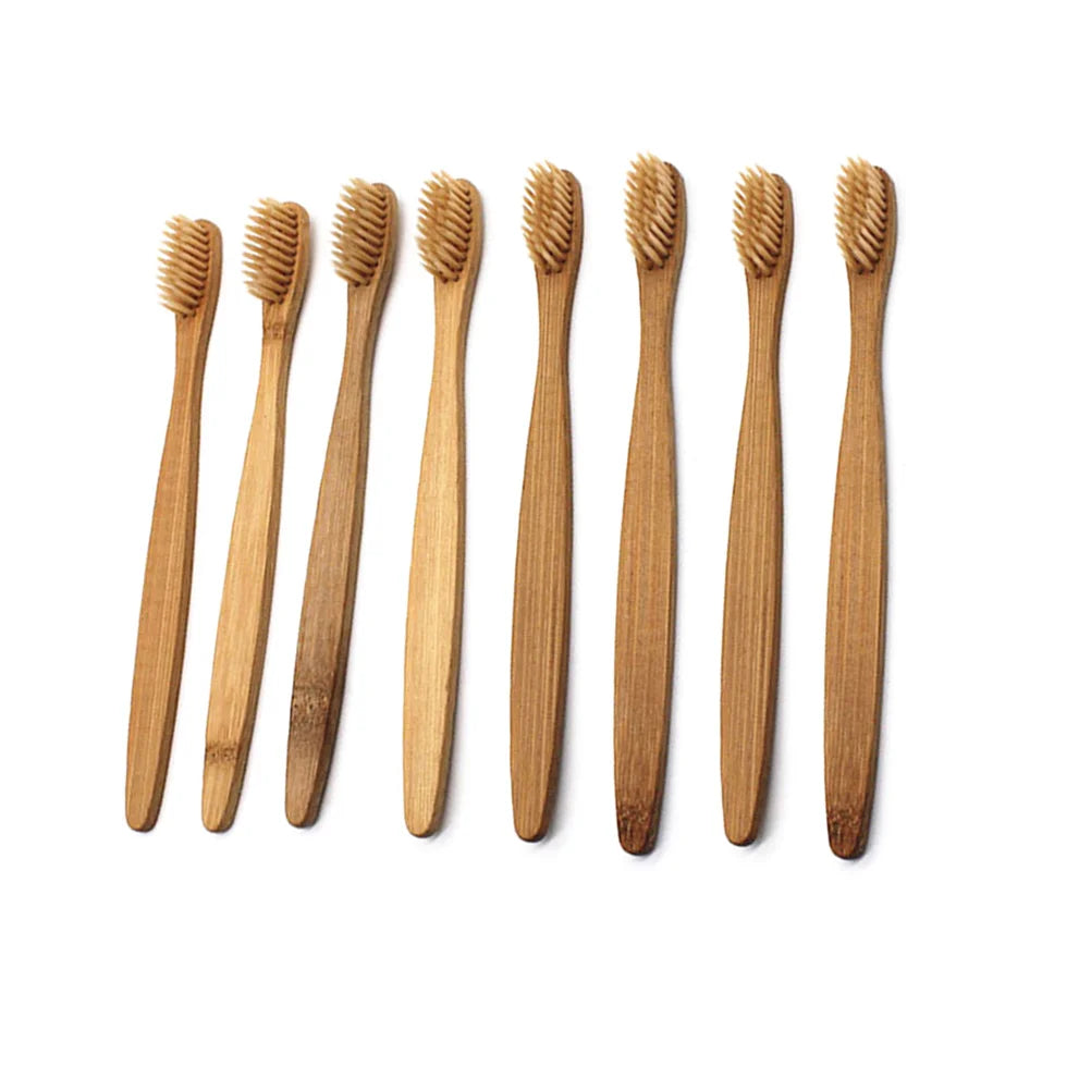 8pcs Bamboo Toothbrush