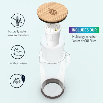 pH Restore Glass Alkaline Water Pitcher