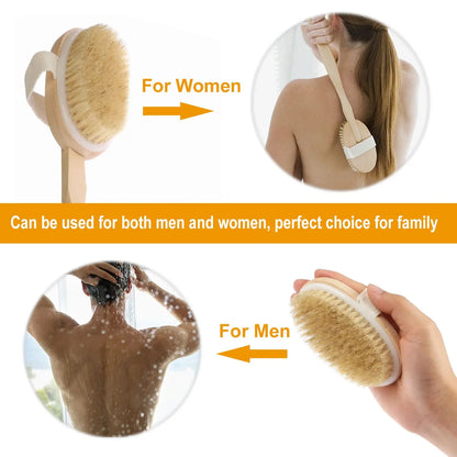 Wooden Detachable Body Shower Brush,15-Inch