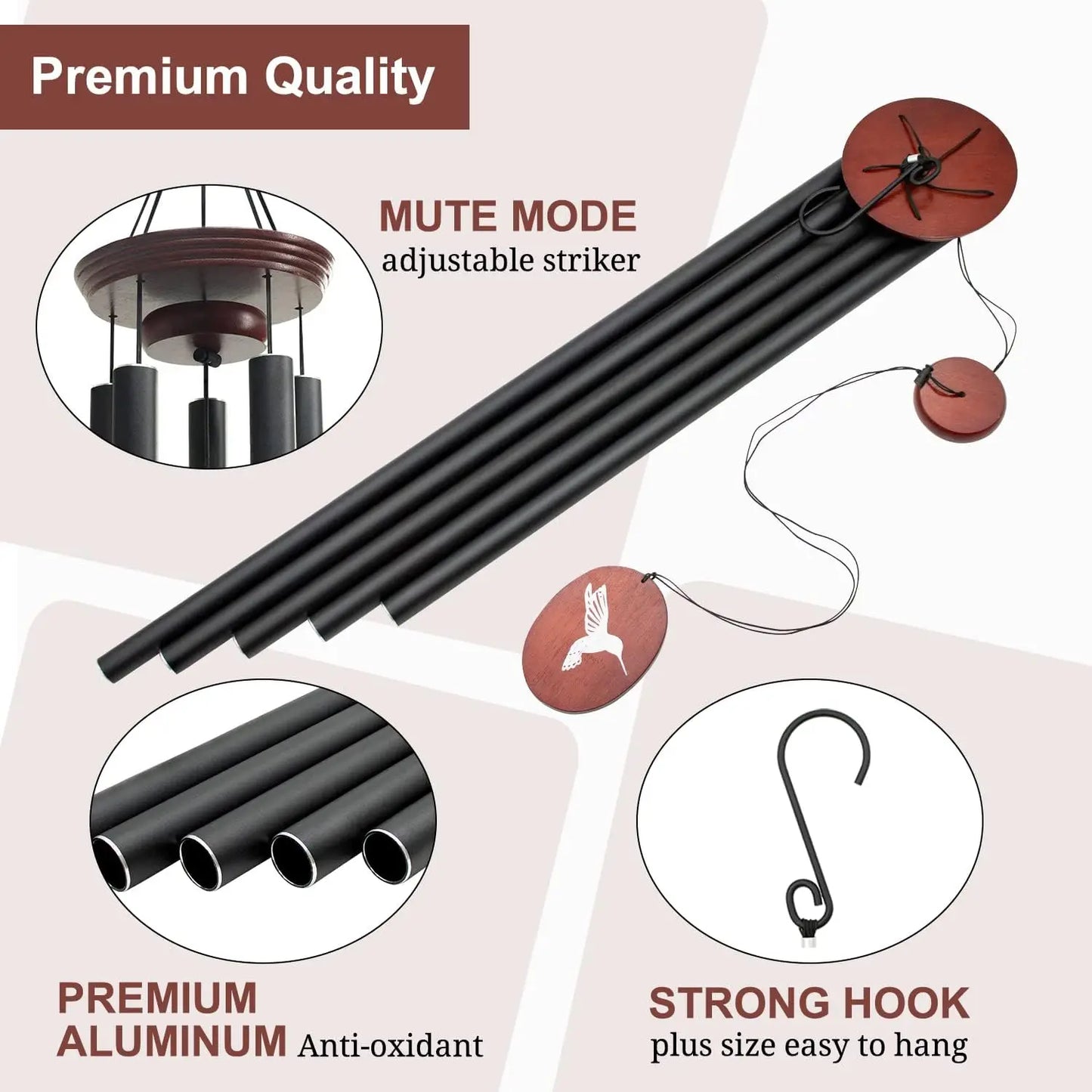 60-Inch Outdoor Wind Chimes
