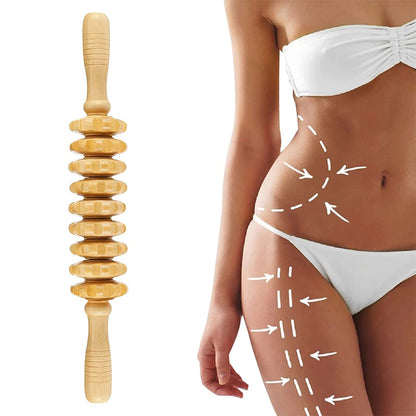Curved Wood Massage Roller Stick