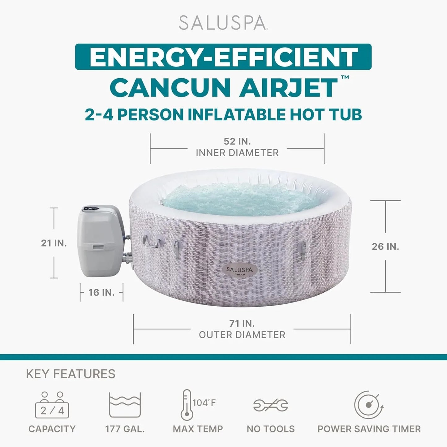 Round Inflatable Hot Tub